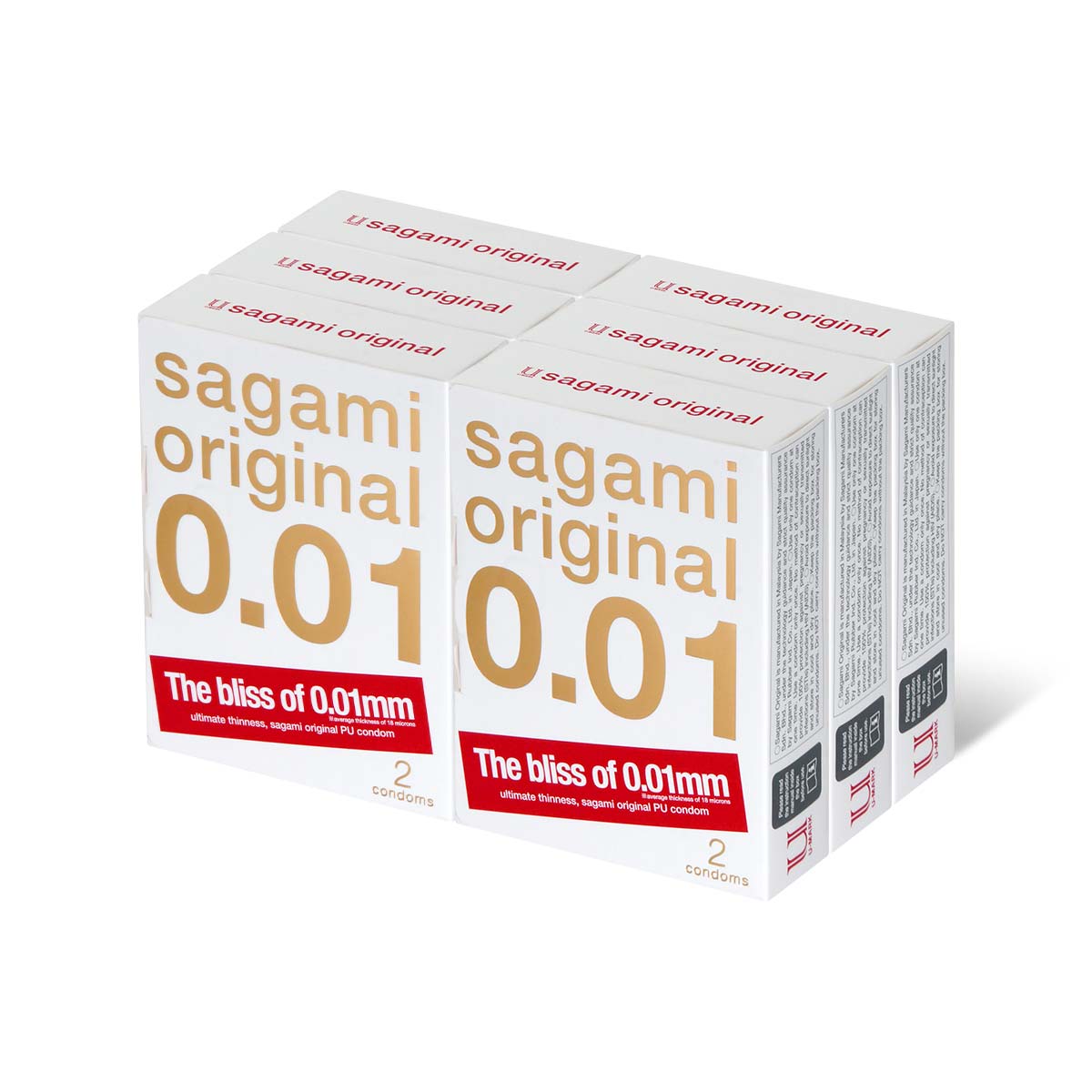 Sagami Original 0.01 2's Pack x6 PU Condom (Short Expiry)-p_1