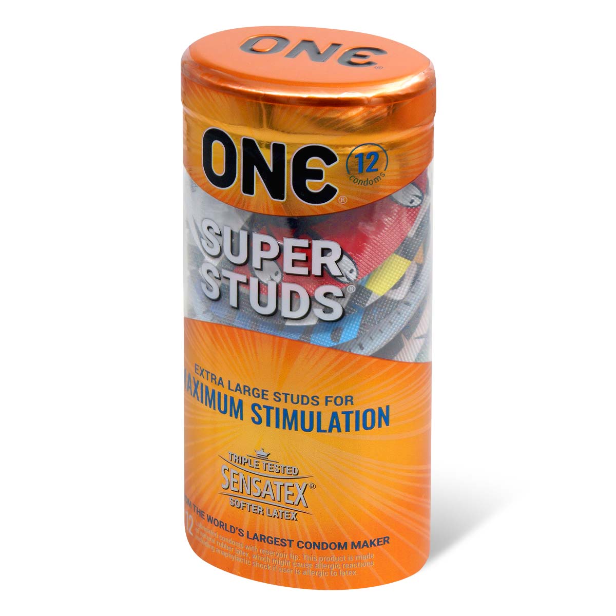 ONE Super Studs 12's Latex Condom-p_1