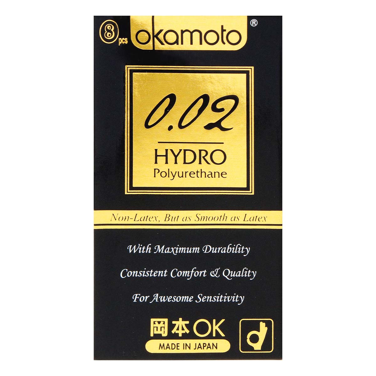 Okamoto 0.02 Hydro Polyurethane Condom 8's Pack PU Condom-p_2