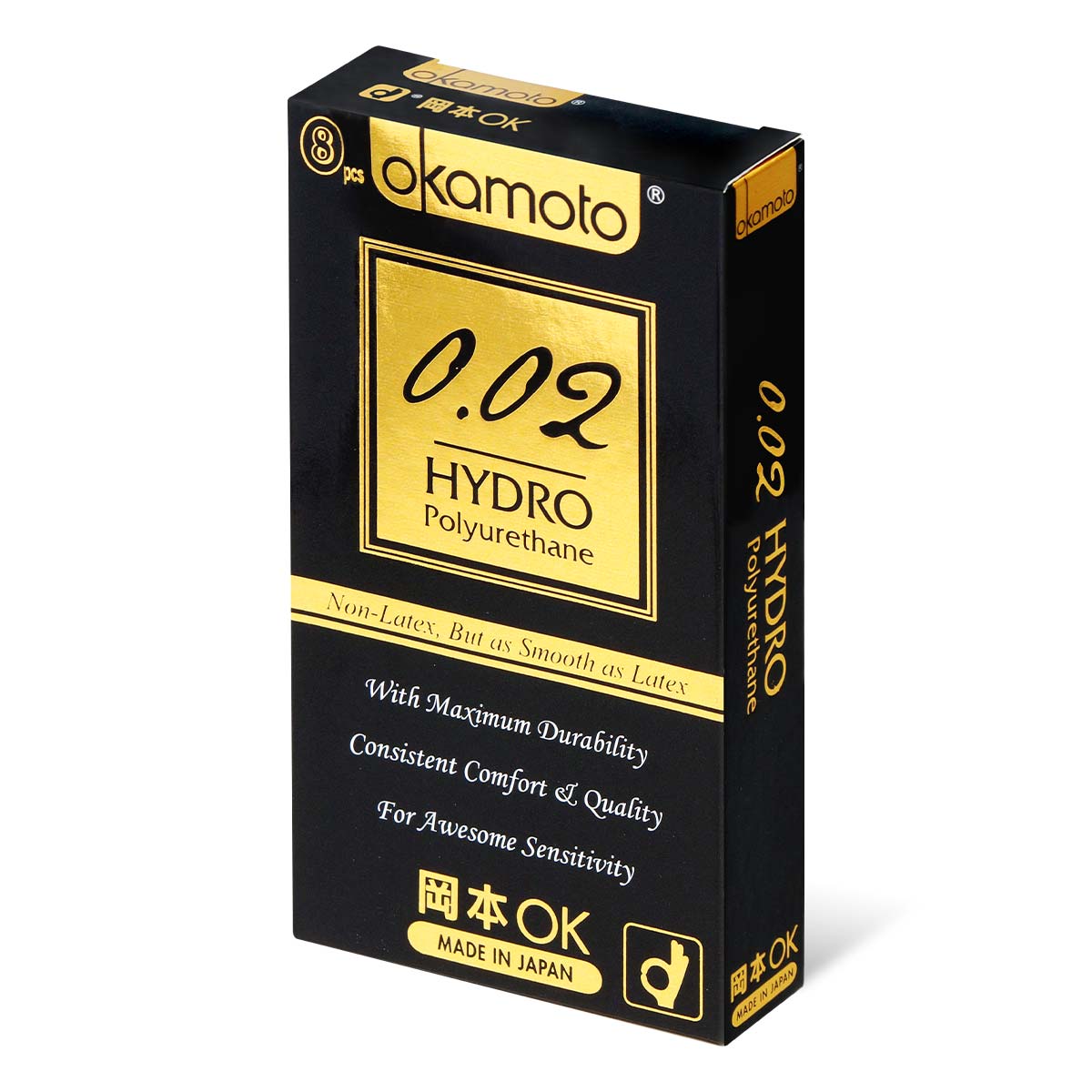 Okamoto 0.02 Hydro Polyurethane Condom 8's Pack PU Condom-p_1