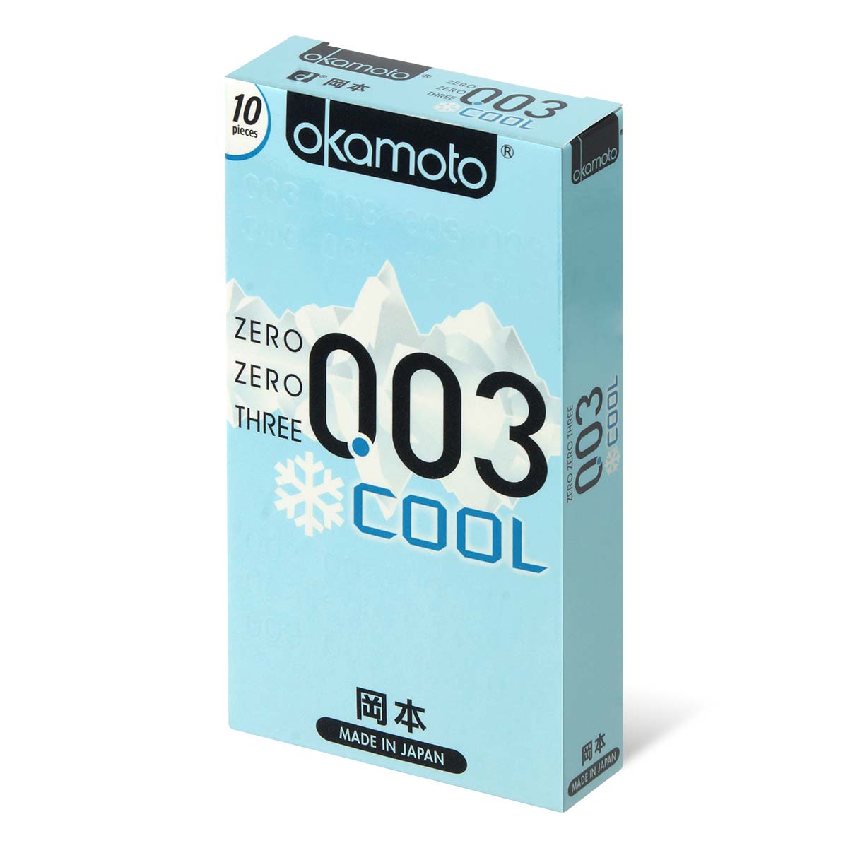 Okamoto 0.03 Cool 10's Pack Latex Condom (Short Expiry)-thumb_1
