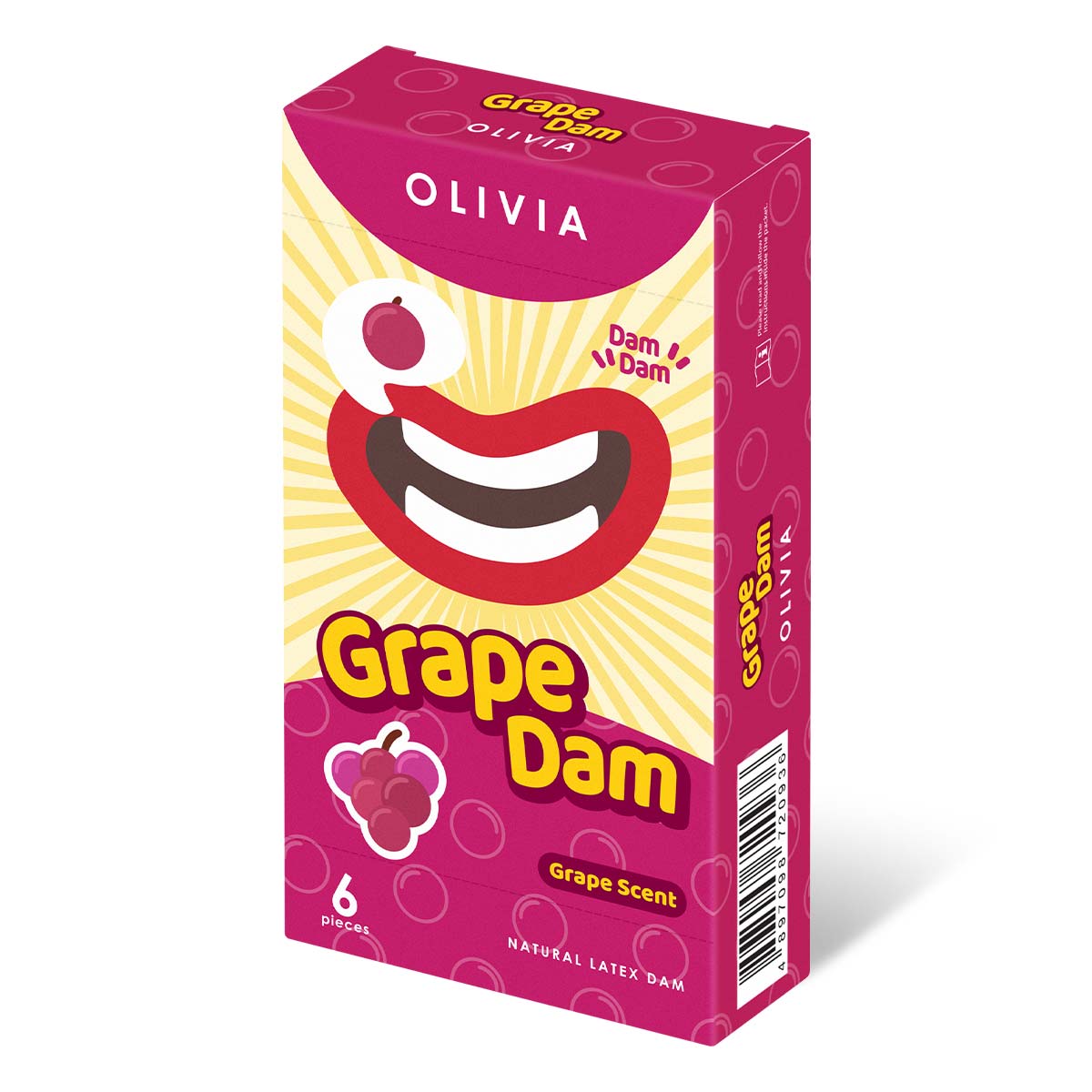 Olivia Grape Scent 6's Pack Natural Latex Dams (Short Expiry)-p_1