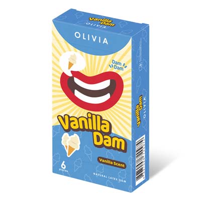 Olivia Vanilla Scent 6's Pack Natural Latex Dams (Short Expiry)-thumb