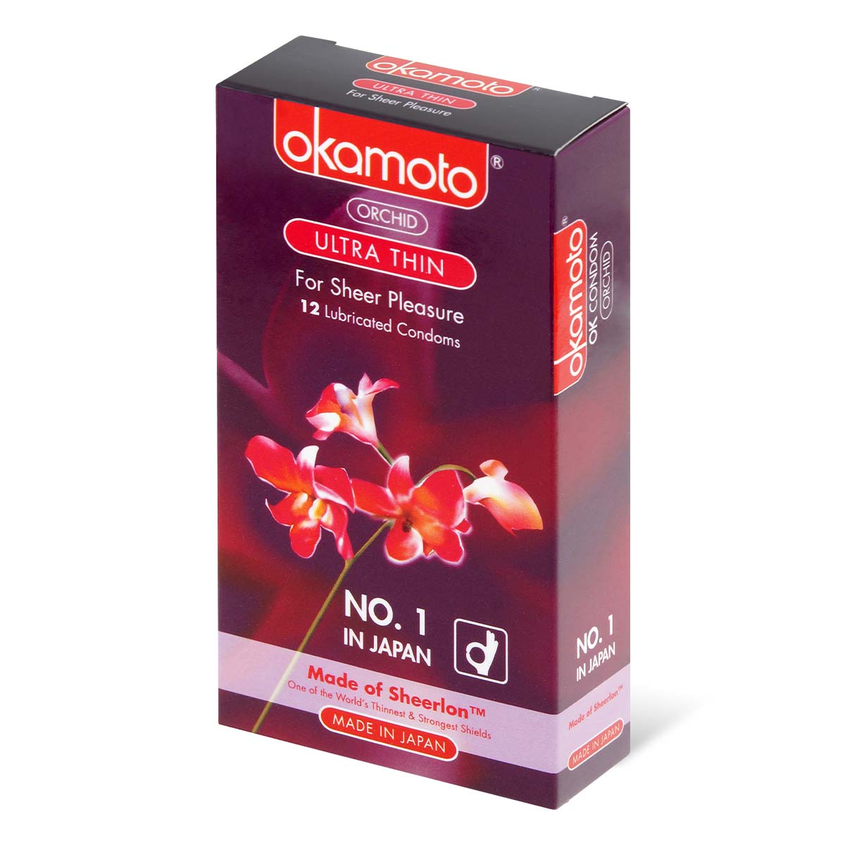 Okamoto Orchid Ultra Thin Condoms 12's Pack Latex Condom-p_1