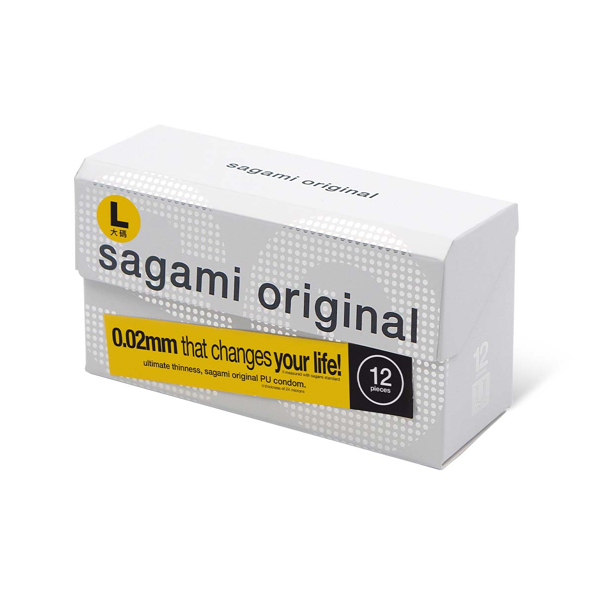 Sagami Original 0.02 L-size 58mm 12's Pack PU Condom-p_1