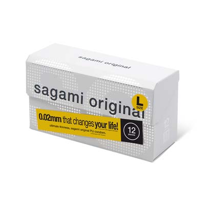Sagami Original 0.02 L-size 58mm 12's Pack PU Condom-thumb
