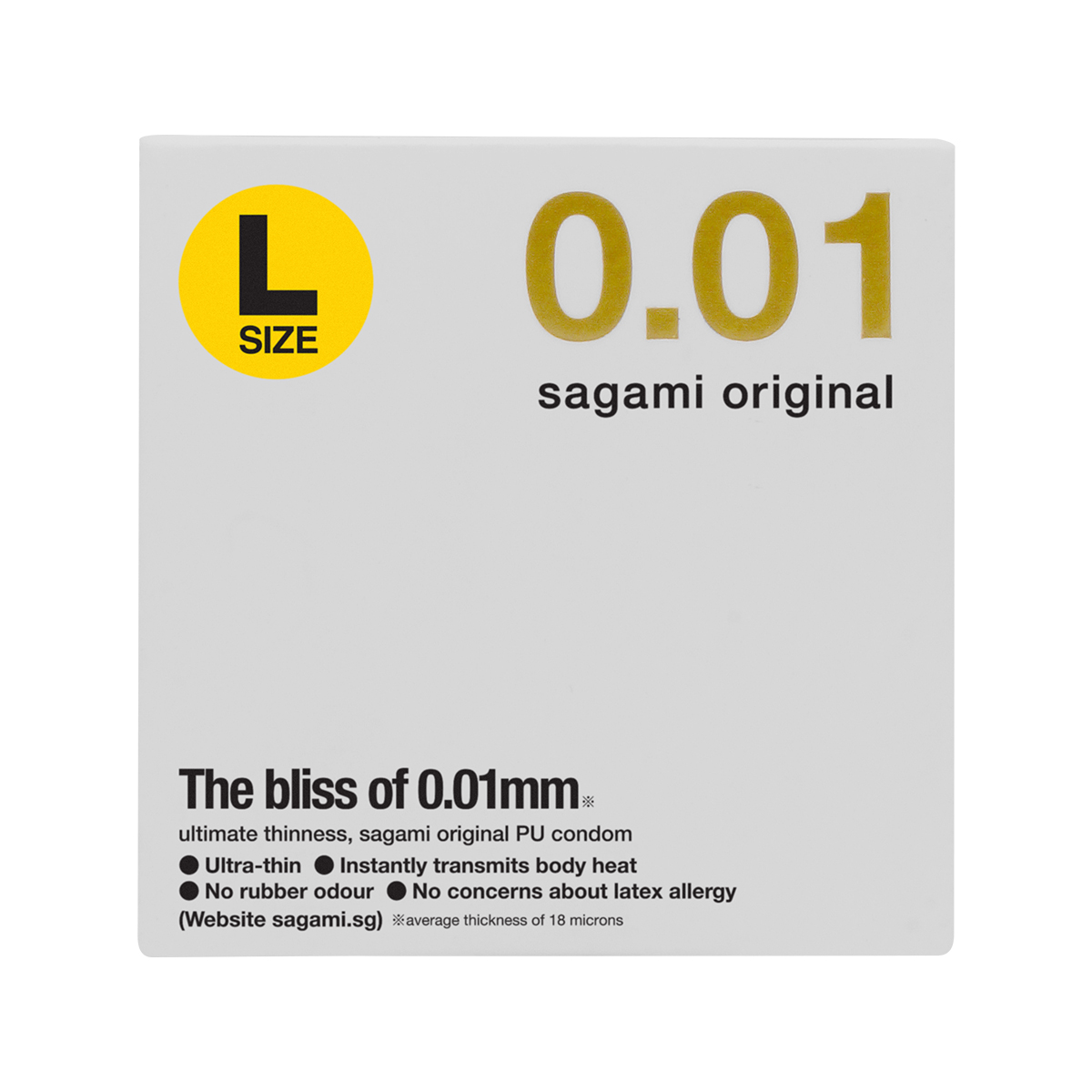 Sagami Original 0.01 L-size 58mm 1's Pack PU Condom-p_2