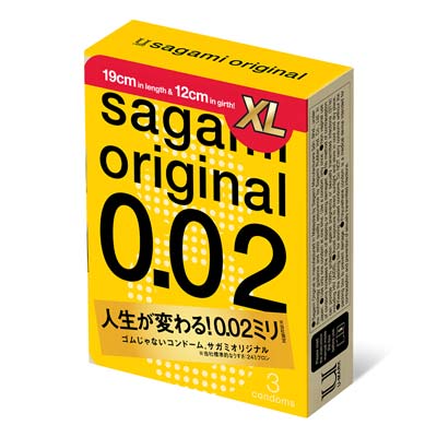 Sagami Original 0.02 XL-size 3's Pack PU Condom-thumb