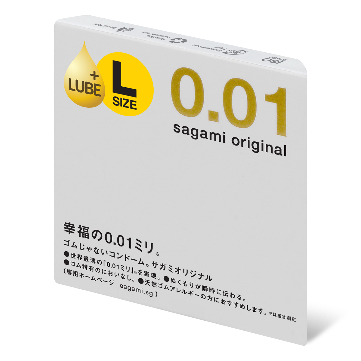 Sagami Original 0.01 L-size Extra Lubricated 1's Pack PU Condom-p_1