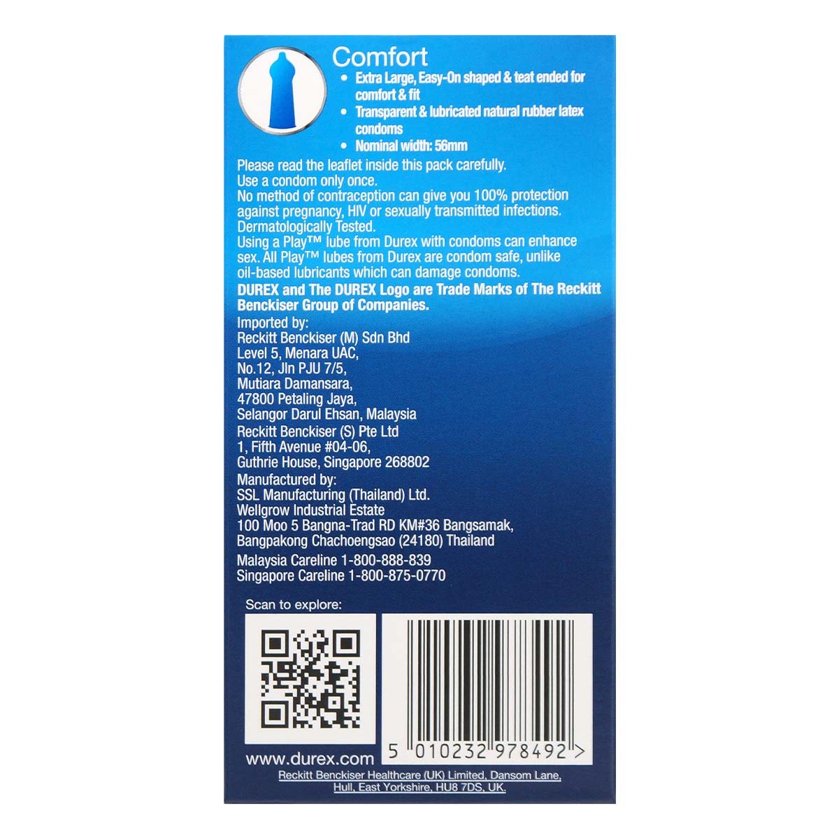 Durex Comfort 12's Pack Latex Condom-p_3