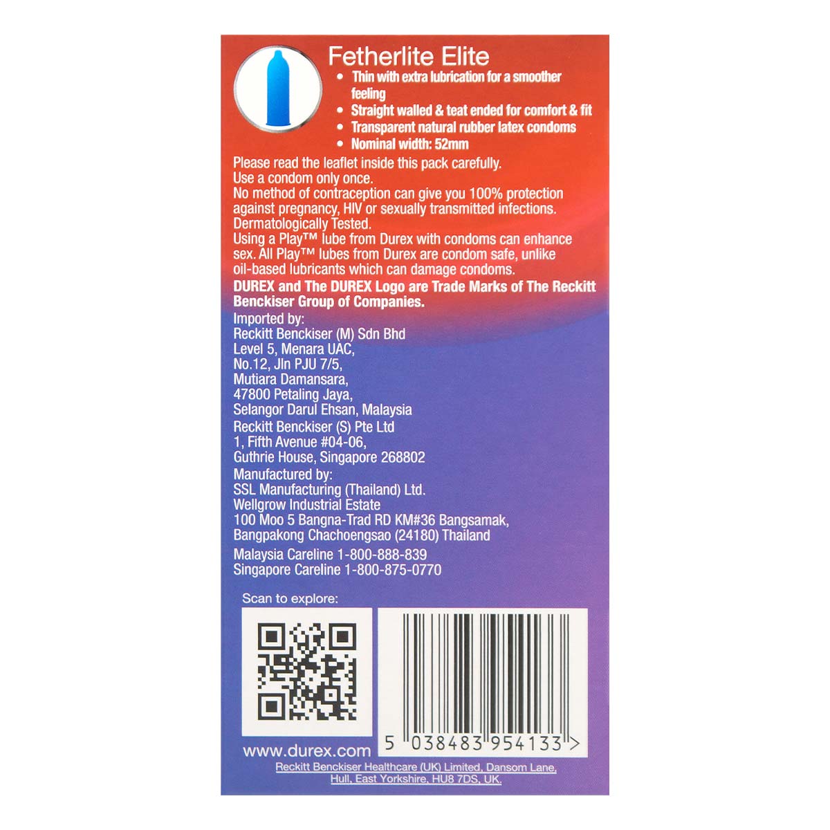 Durex Fetherlite Elite 12's Pack Latex Condom-thumb_3