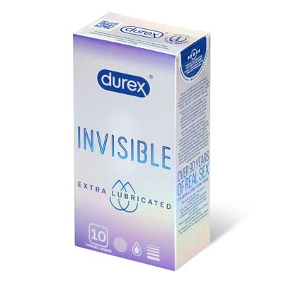 Durex 杜蕾斯 Invisible Extra Lubricated 10 片装 乳胶安全套	-thumb