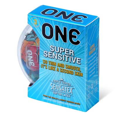 ONE Super Sensitive 3's Pack Latex Condom-thumb