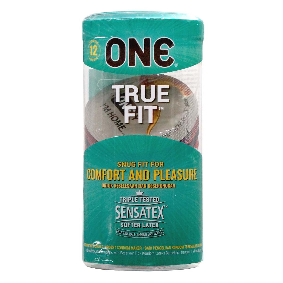 ONE True Fit 12's Pack Latex Condom-p_2