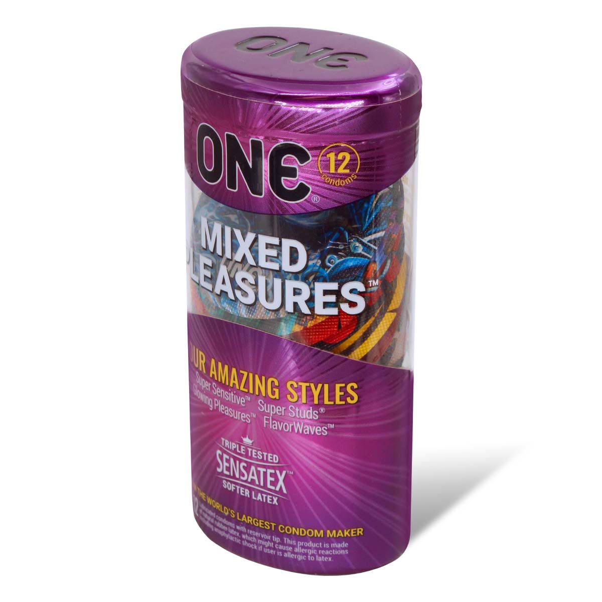 ONE Mixed Pleasures 12's Pack Latex Condom-p_1